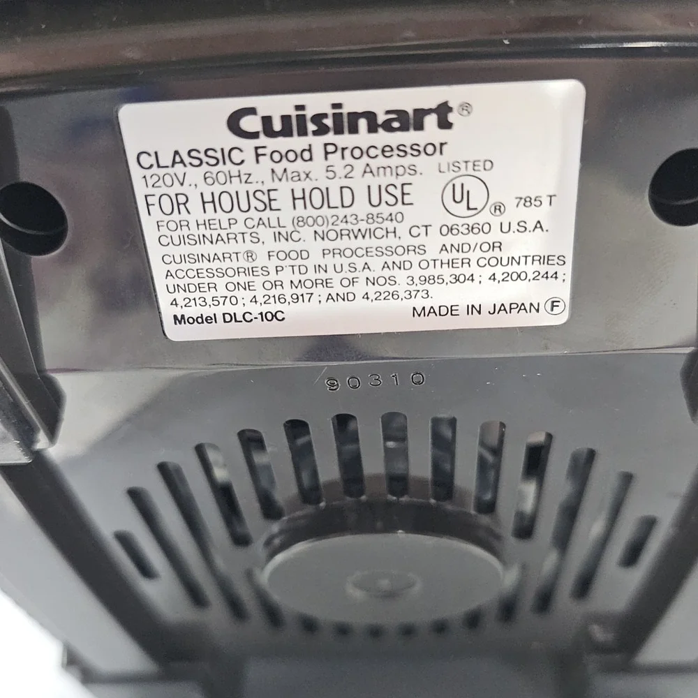 Vintage Cuisinart DLC-10C Plus Pro Classic Food Processor 3 Blades Clean Tested!